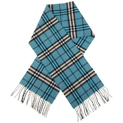 Vintage Burberry Nova Check Cashmere Tassel Scarf