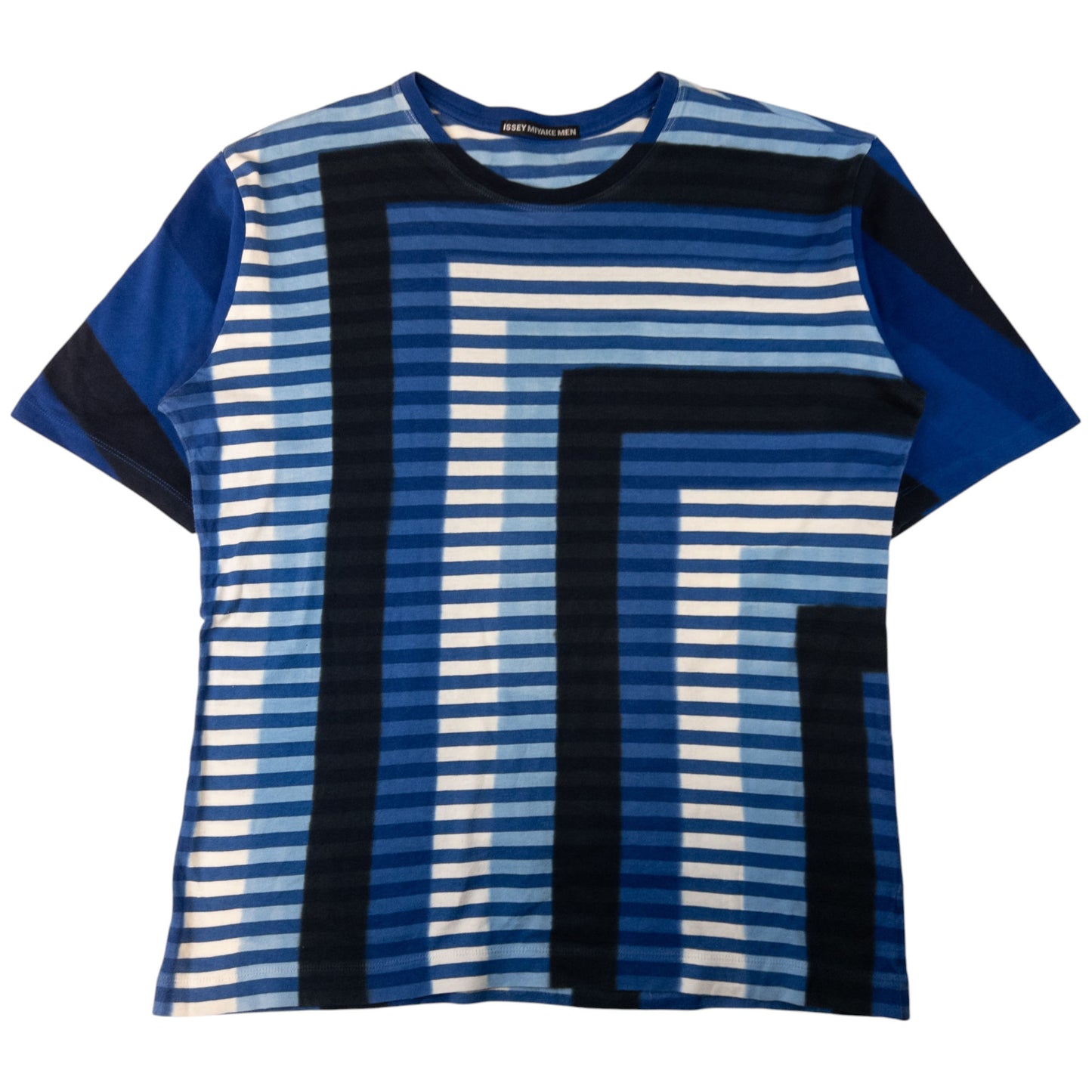 Vintage Issey Miyake MEN Blur Stripe T Shirt Size M