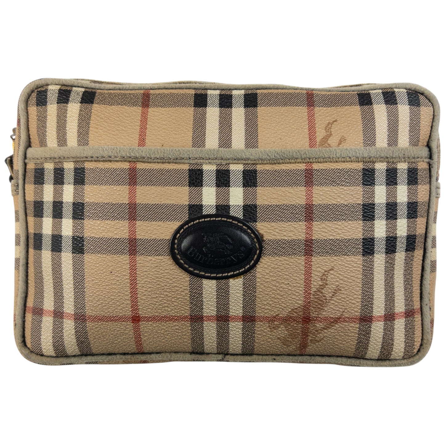 Vintage Burberry Nova Check Travel Wash Bag