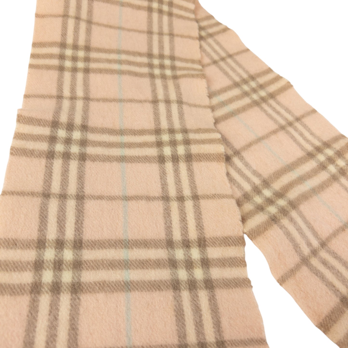 Vintage Burberry Nova Check Lambswool Tassel Scarf