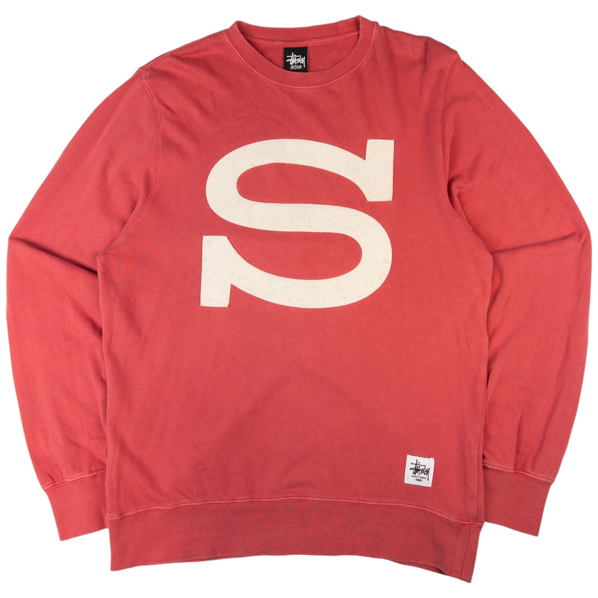 Vintage Stussy Letter Applique Sweatshirt Size M