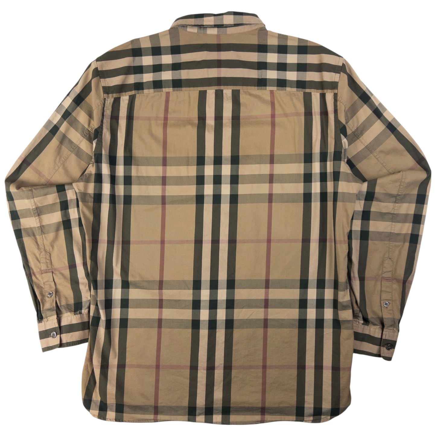 Vintage Burberry Nova Check Long Sleeve Button Up Shirt Size M