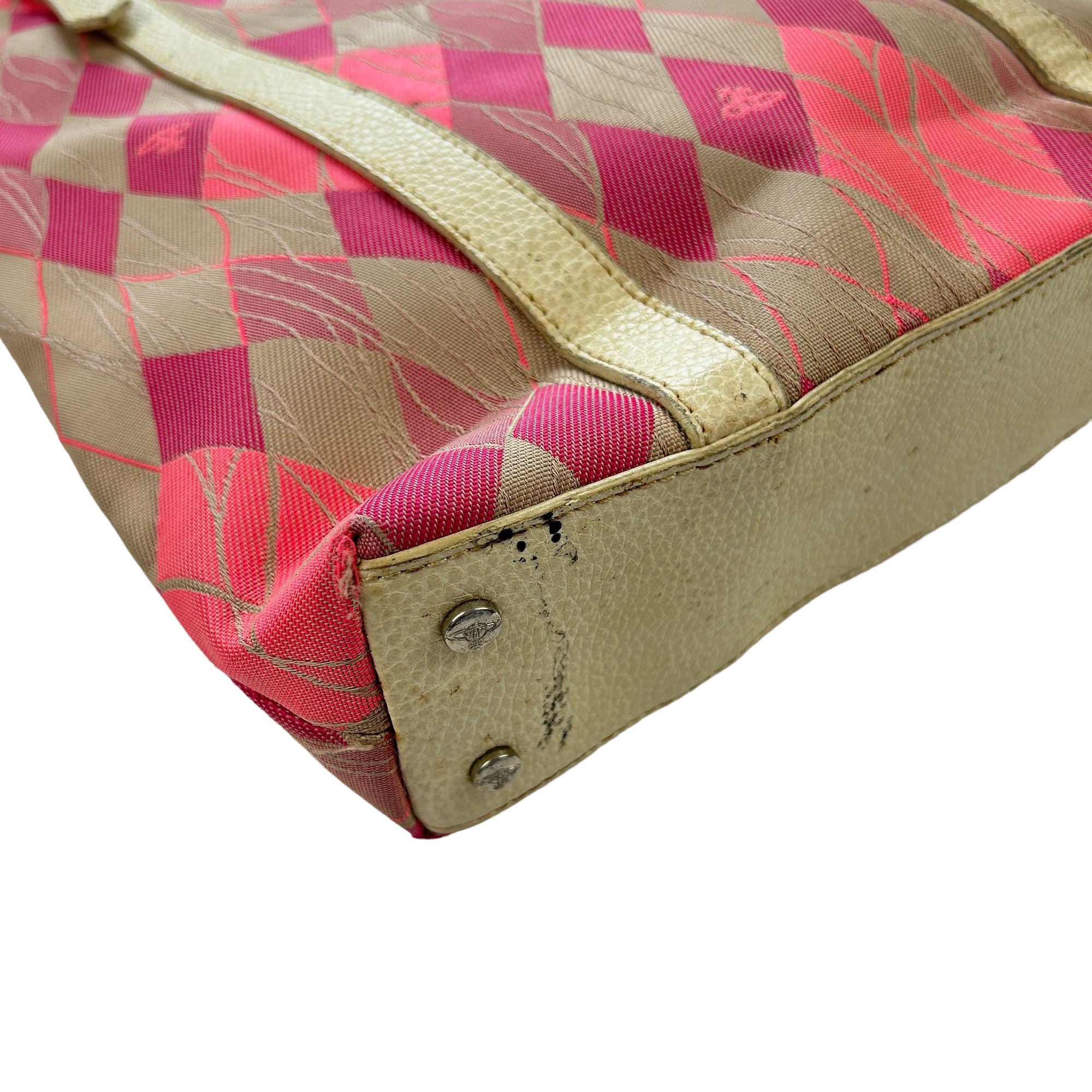 Vintage Vivienne Westwood Argyle Shoulder Bag Pink Leather Vintage 