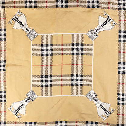 Vintage Burberry Nova Check Silk Scarf