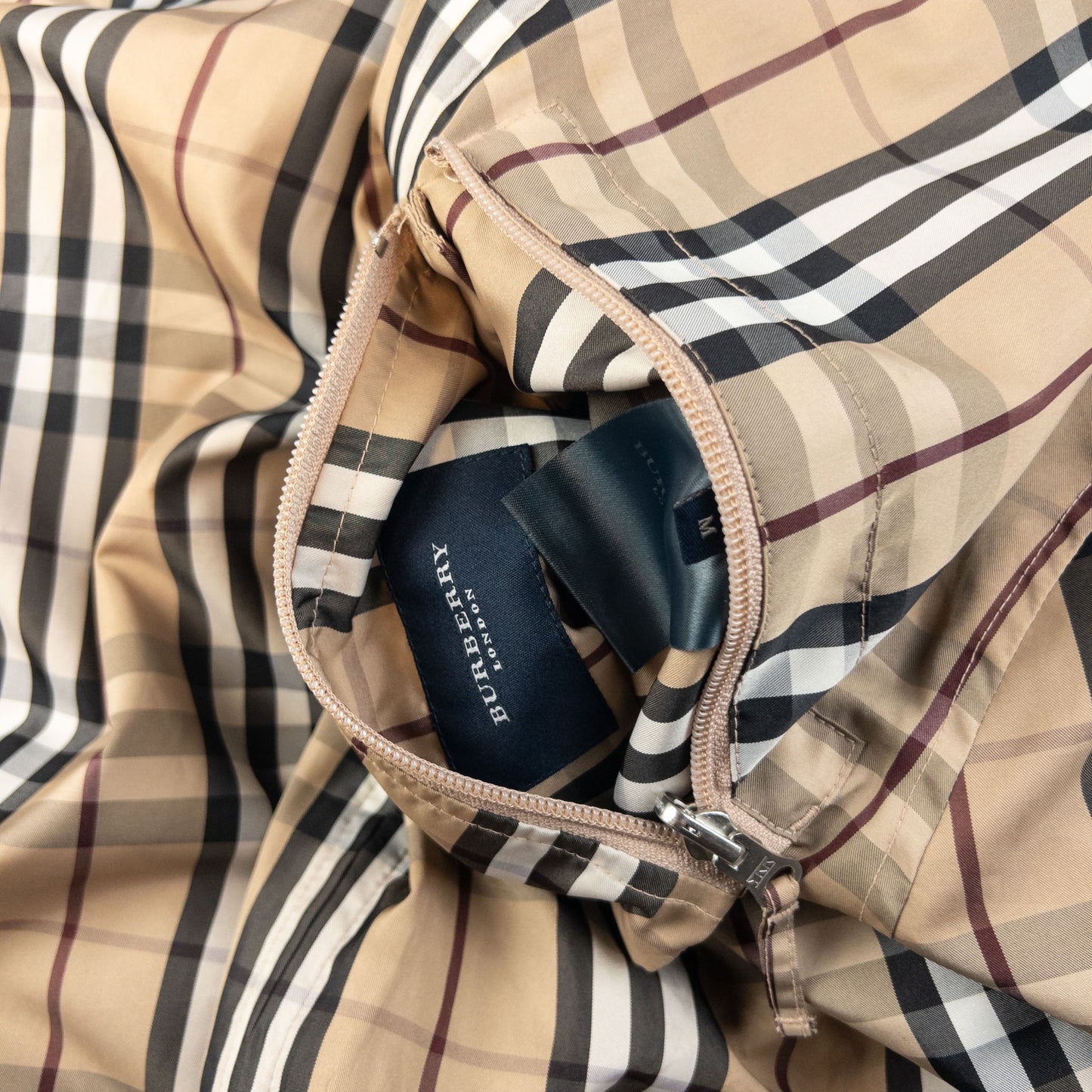 Vintage Burberry Nova Check Reversible Zip Up Jacket Size L