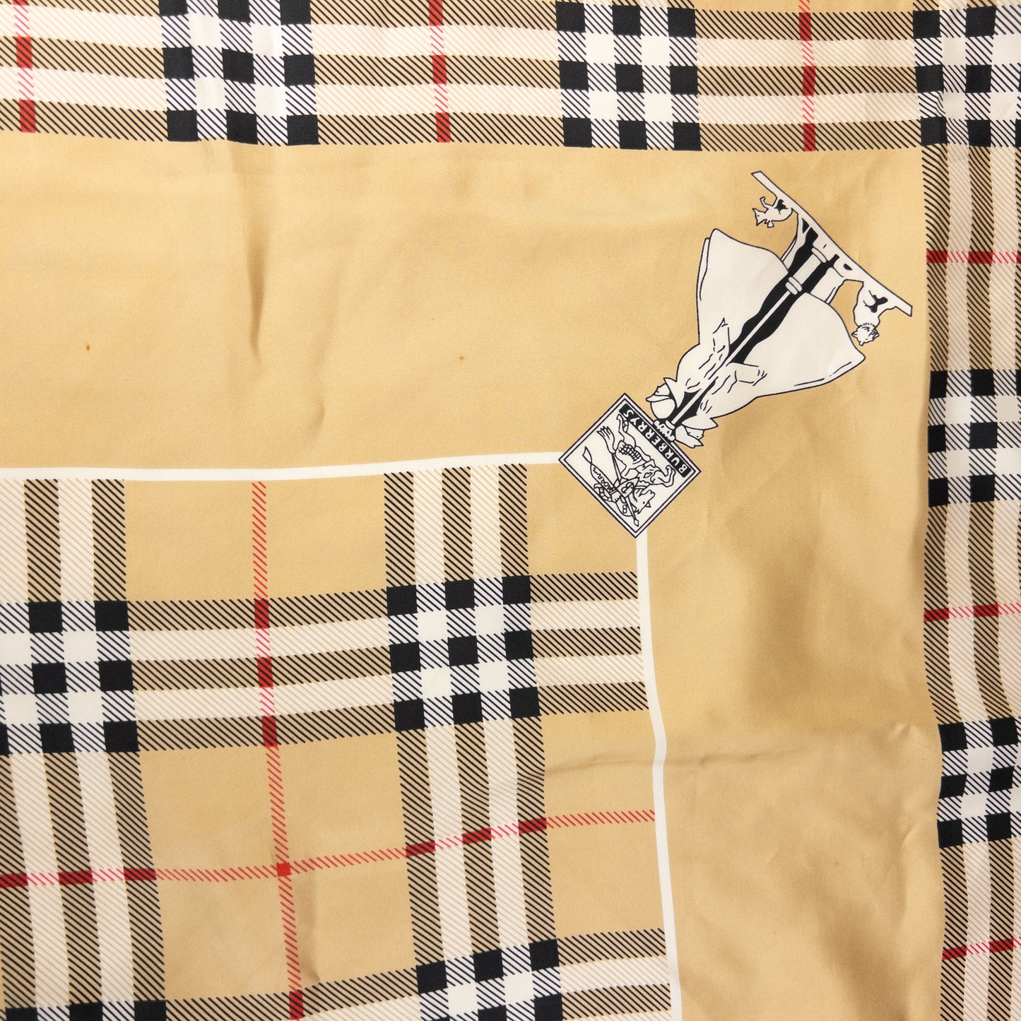 Vintage Burberry Nova Check Silk Scarf