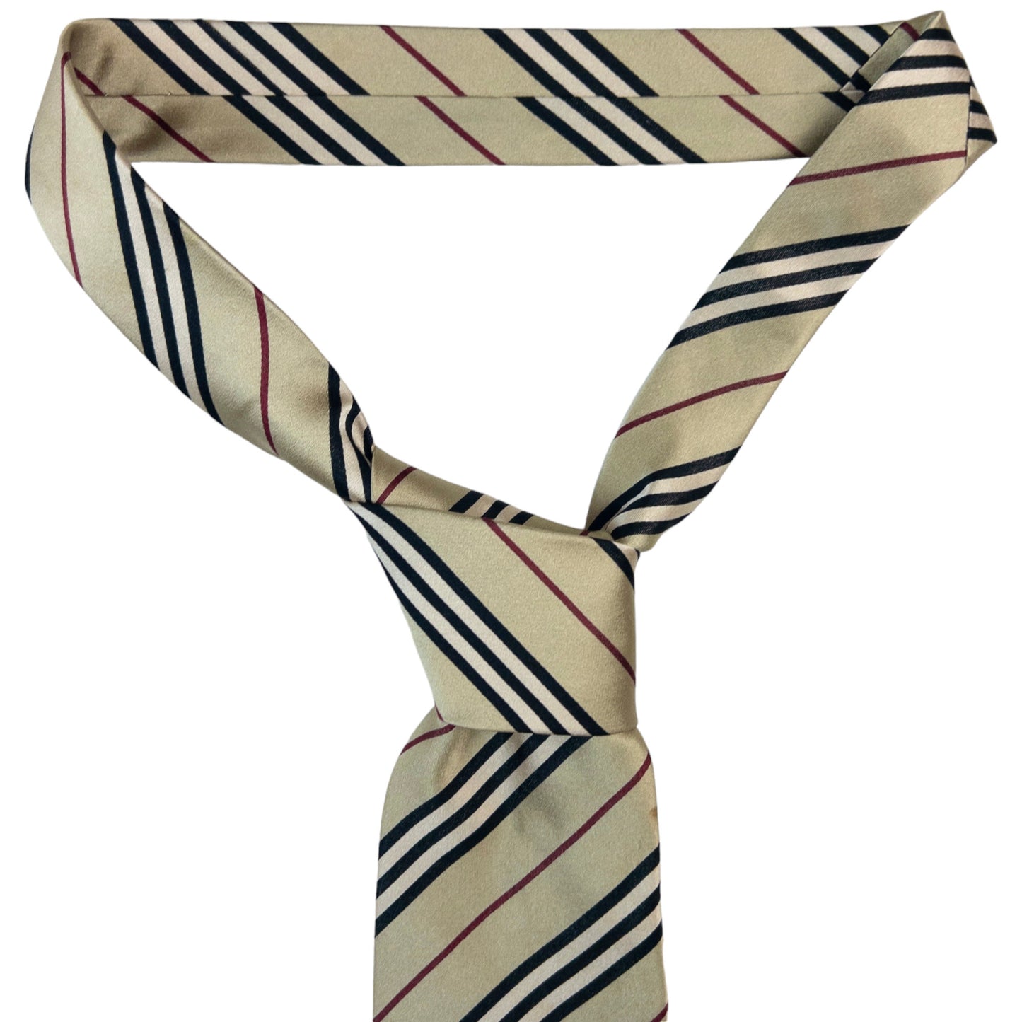 Vintage Burberry Nova Stripe Silk Tie