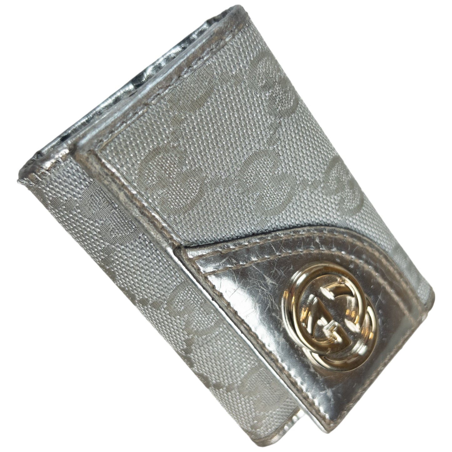 Vintage Gucci Monogram Silver Key Holder