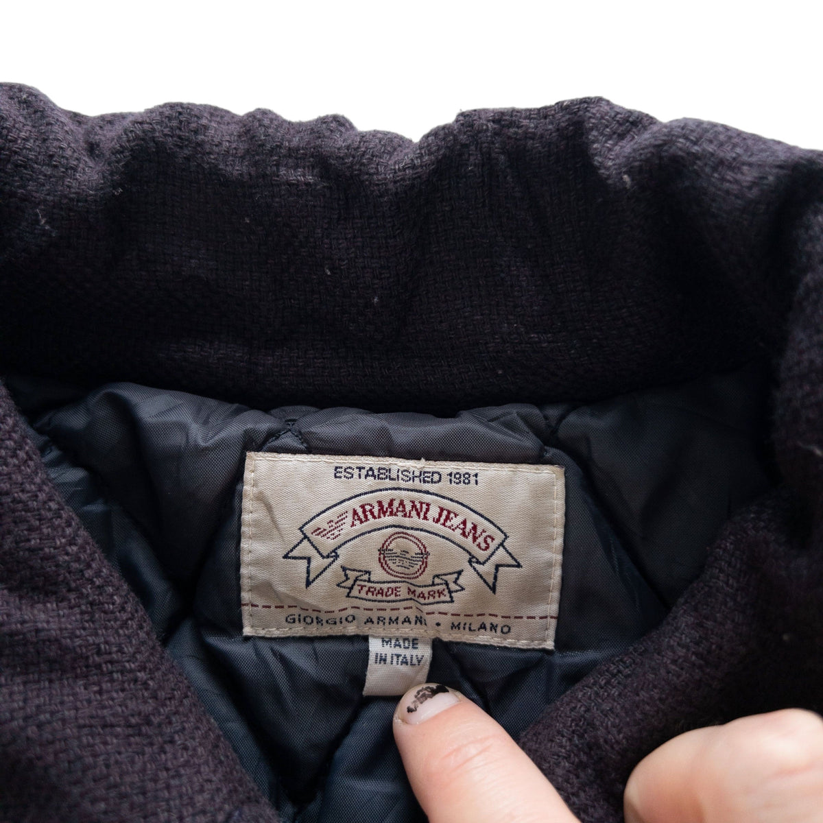 Vintage Armani Jeans Padded Jacket Size L