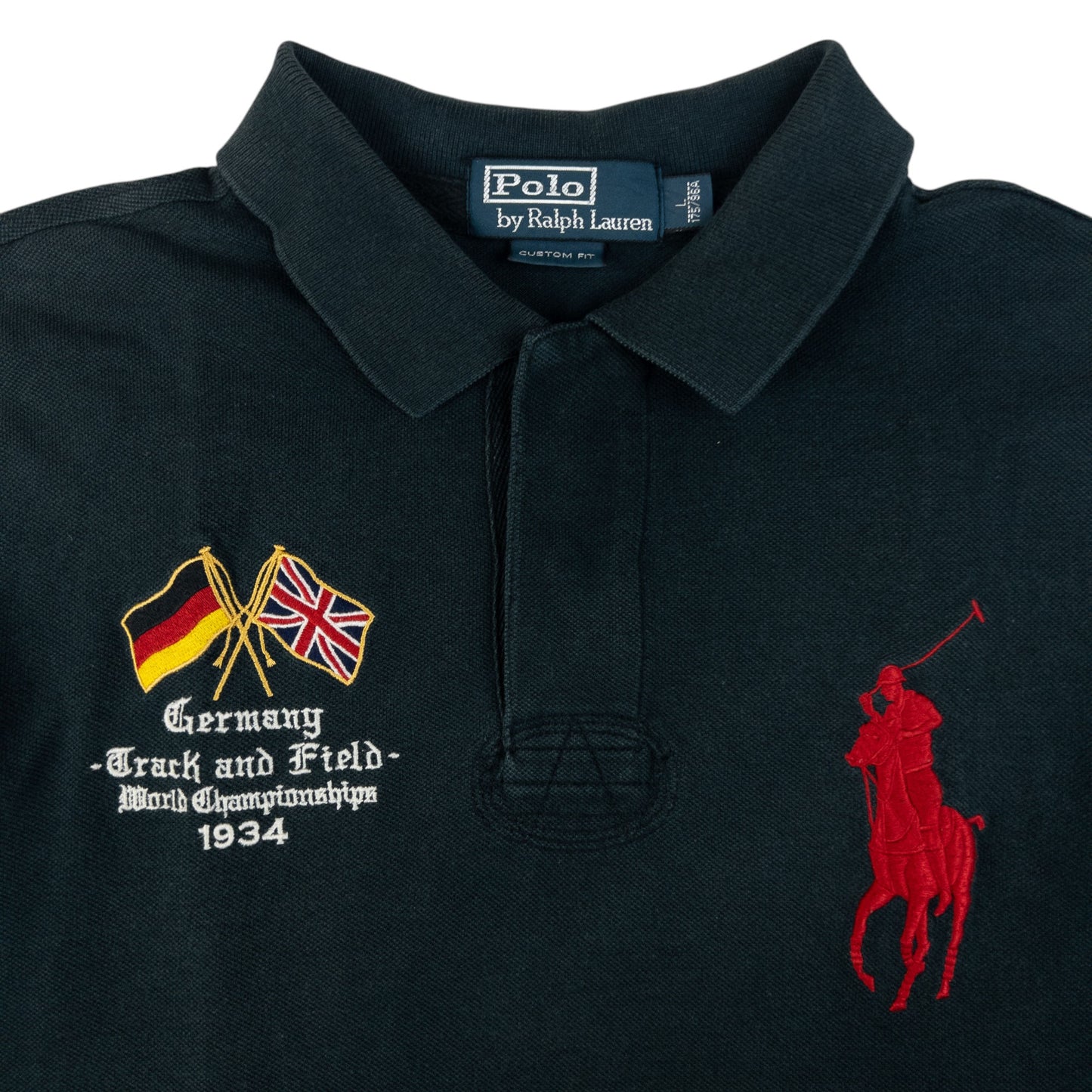 Vintage Polo Ralph Lauren Germany Track & Field Championship Polo Shirt Size M