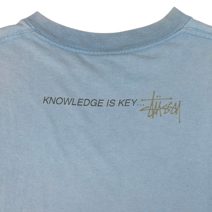 Vintage Stussy Knowledge Is Key Graphic T Shirt Size M