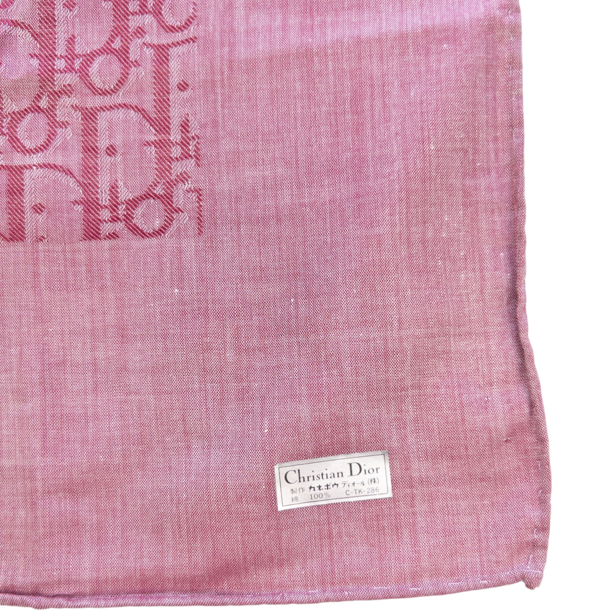 Christian Dior Scarf Pink Monogram Women's 00s Vintage | Second Wave ...