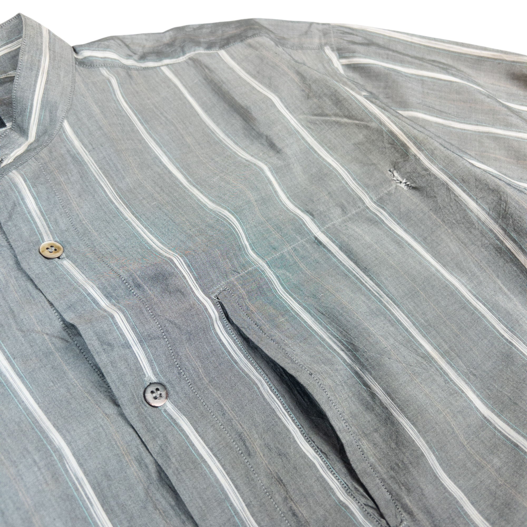 Vintage Issey Miyake Striped Long Sleeve Button Up Shirt Size M