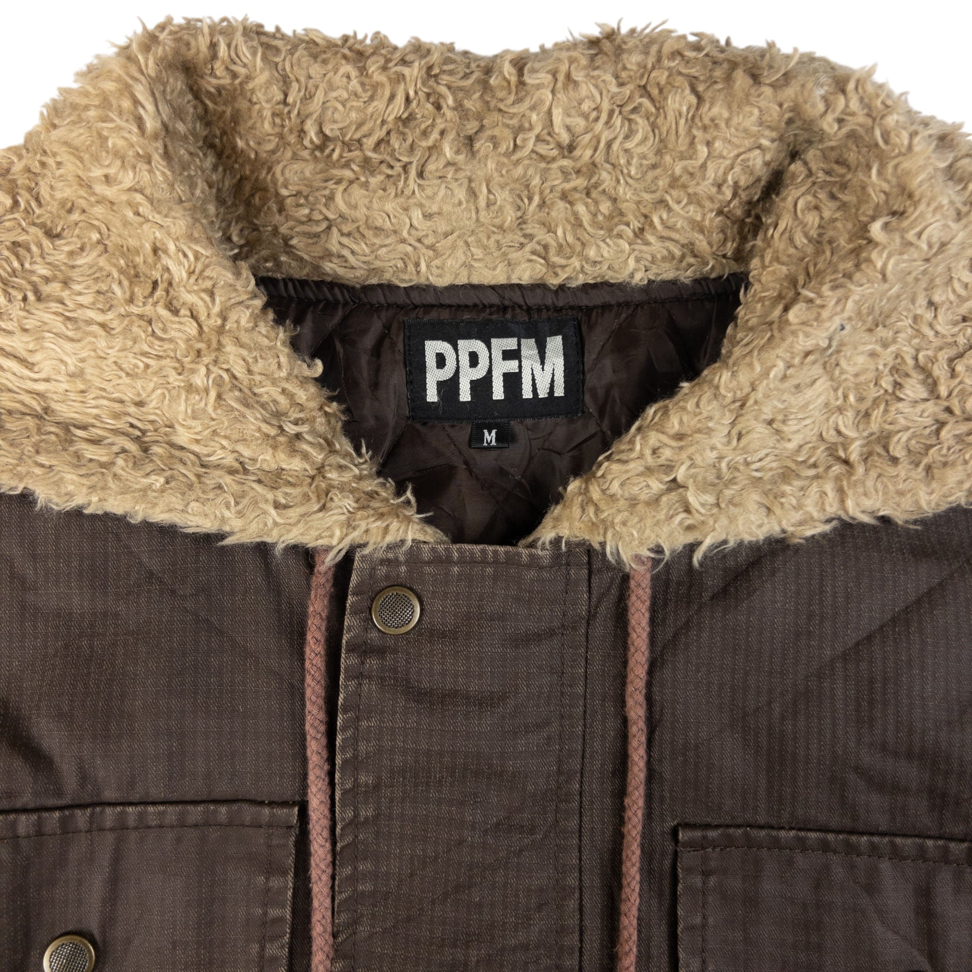 Vintage PPFM Fur Hood Cape Jacket Size M