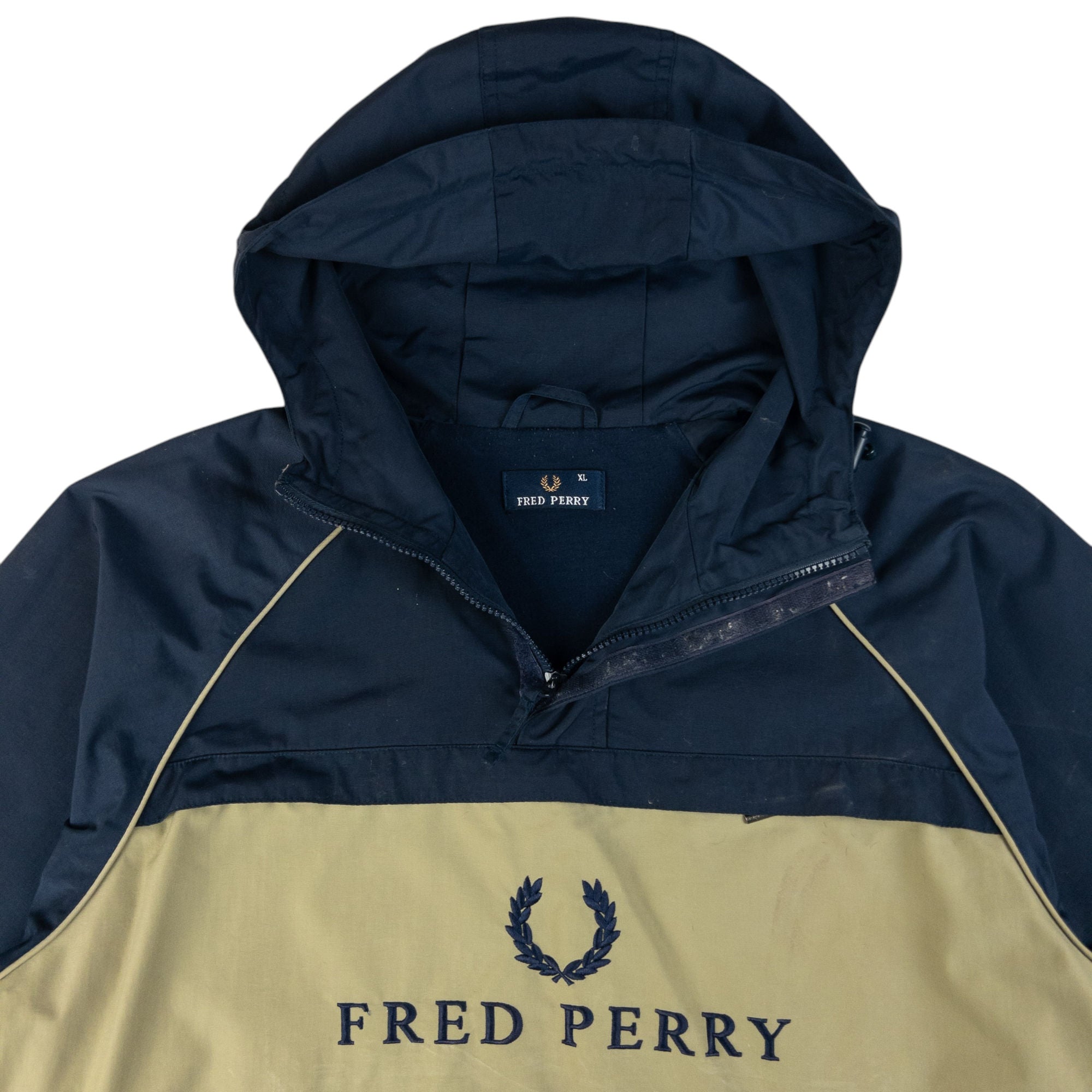 Vintage Fred Perry Q Zip Hooded Jacket Size M