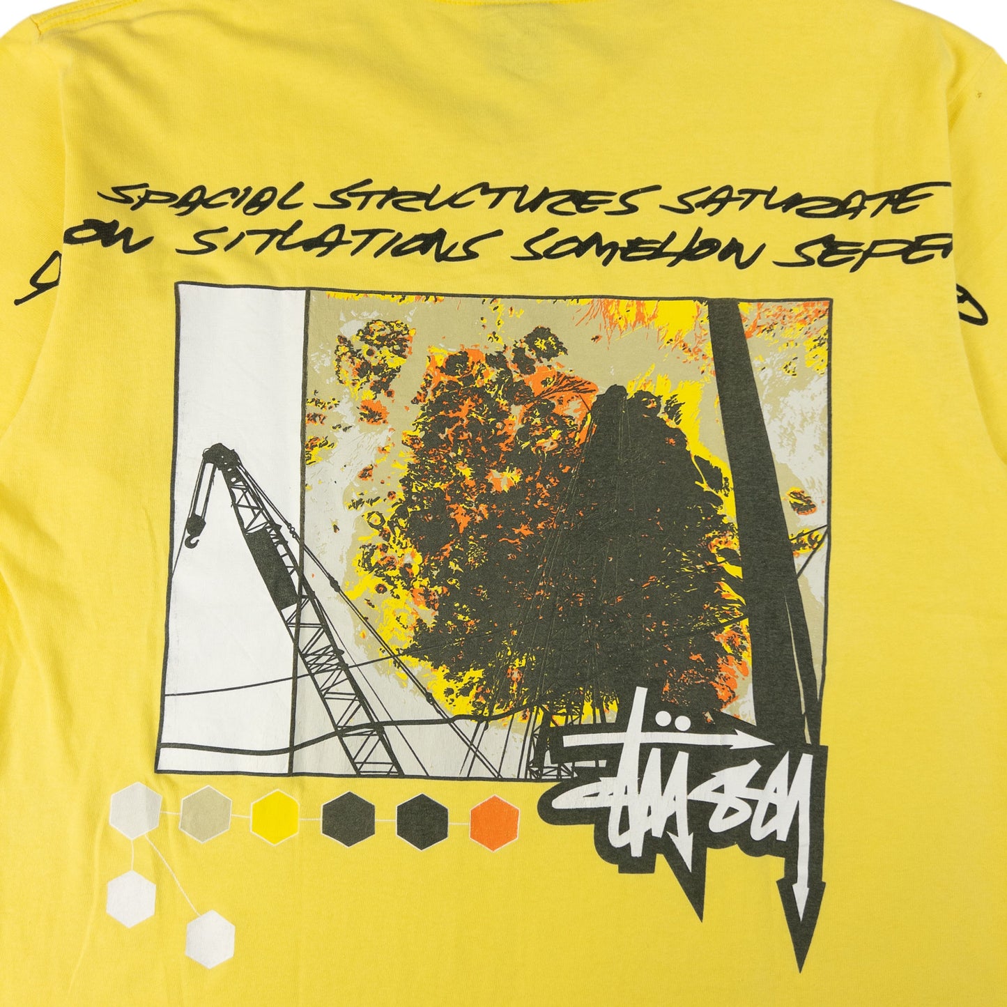 Vintage Stussy Futura Special Structures Graphic T Shirt Size M