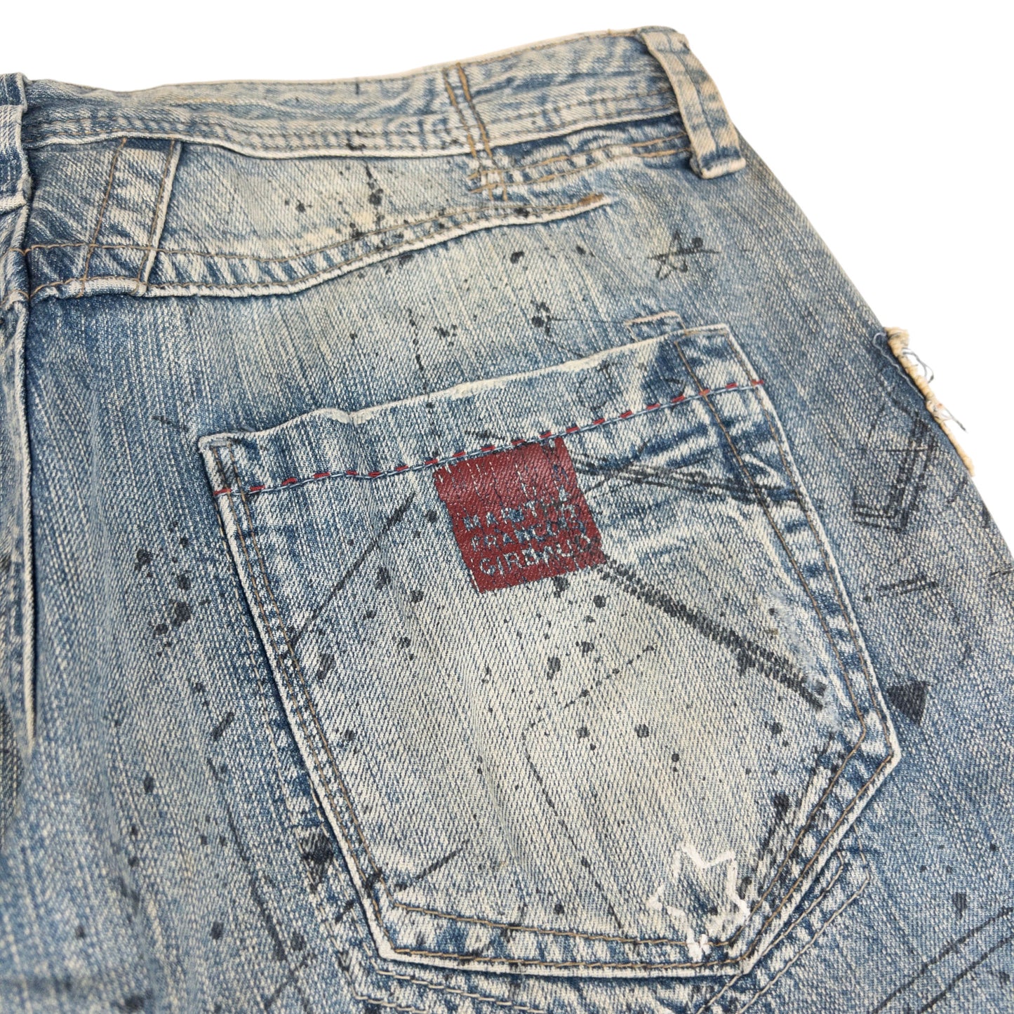 Vintage Marithe + Francois Girbaud Splatter Denim Jeans Size W33