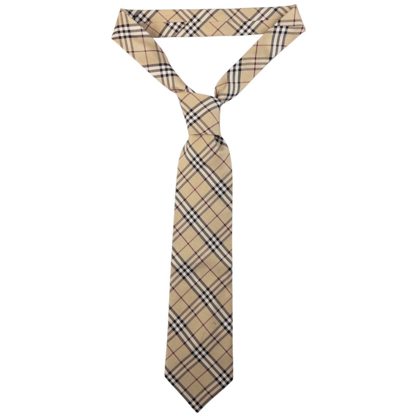 Vintage Burberry Nova Check Silk Tie