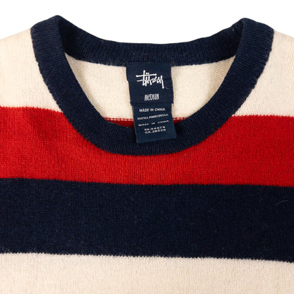 Vintage Stussy Striped Knit Jumper Size S