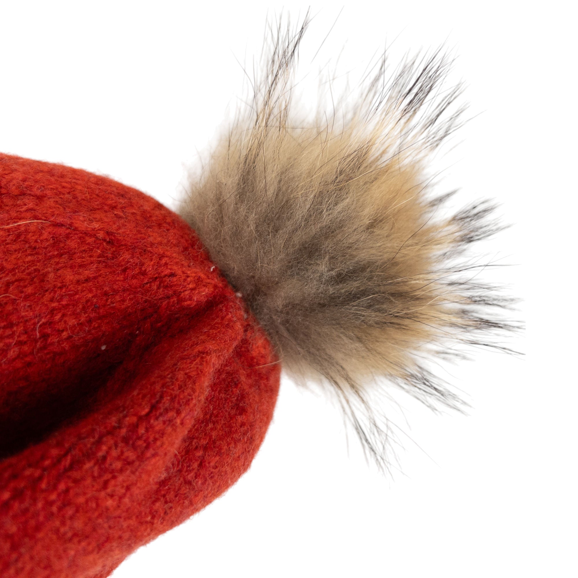 Vintage Prada Sport Knit Fur Bobble Hat