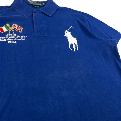 Vintage Polo Ralph Lauren Italy Track & Field Championship Polo Shirt Size M