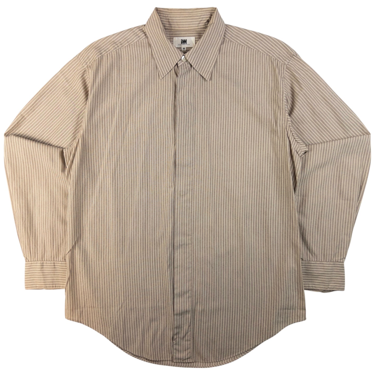 Vintage Issey Miyake Striped Long Sleeve Button Up Shirt Size M