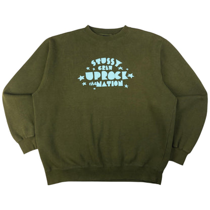 Vintage Stussy Crew Uprock The Nation Sweatshirt Size L