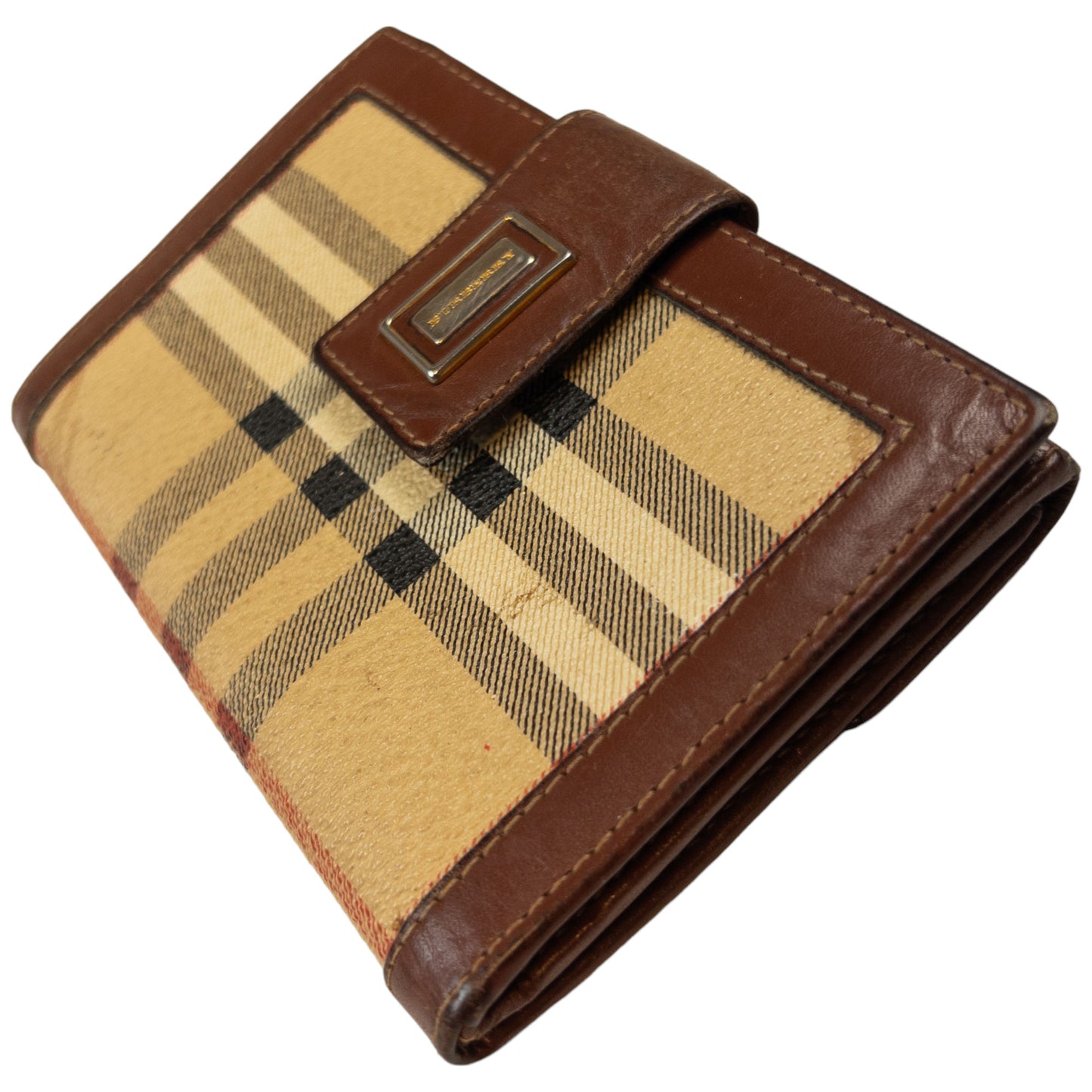 Vintage Burberry Nova Check Leather Wallet