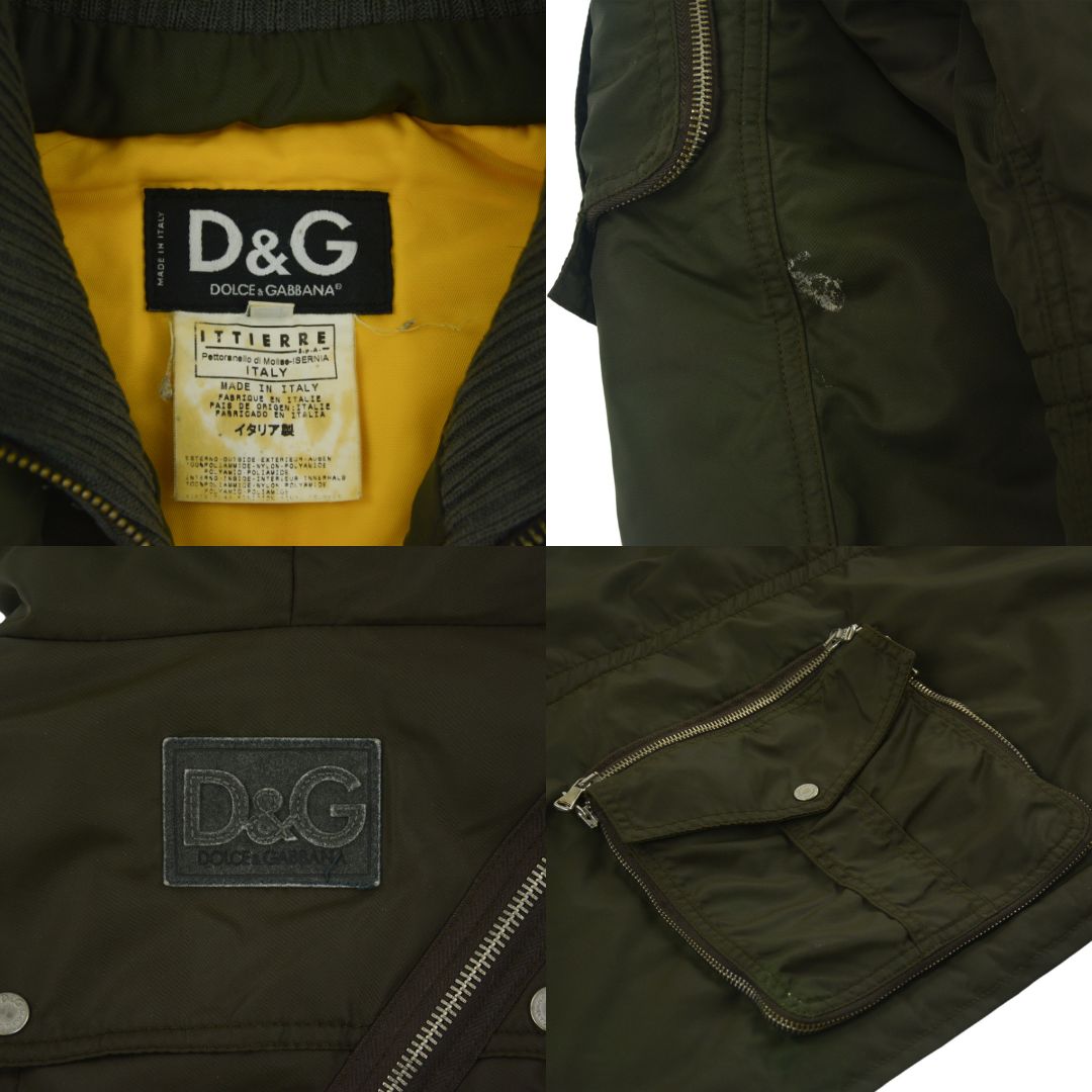 AW2003 Archive Dolce Gabbana Multi Pocket Padded Jacket Size XL