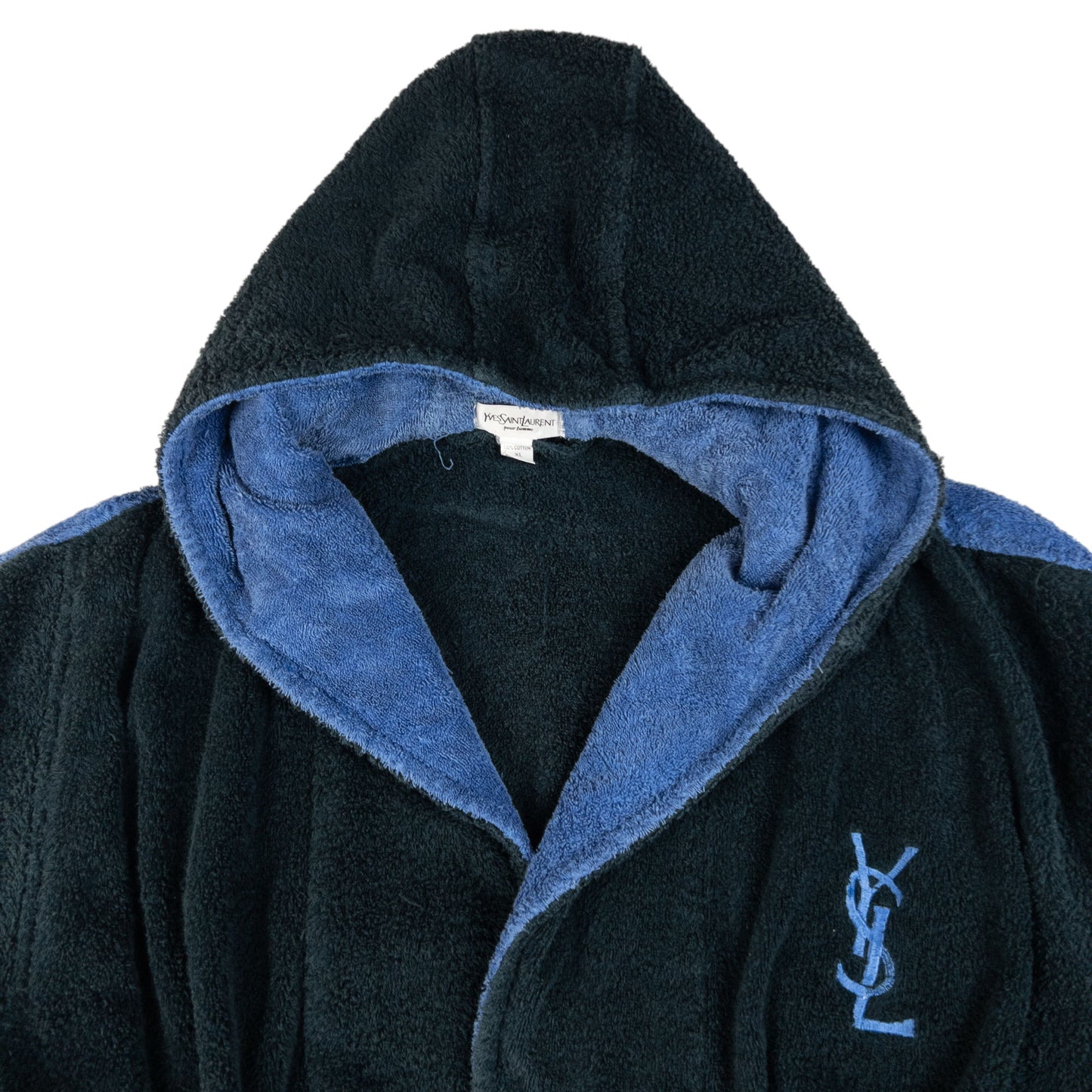 Vintage YSL Yves Saint Laurent Hooded Dressing Gown Size XL