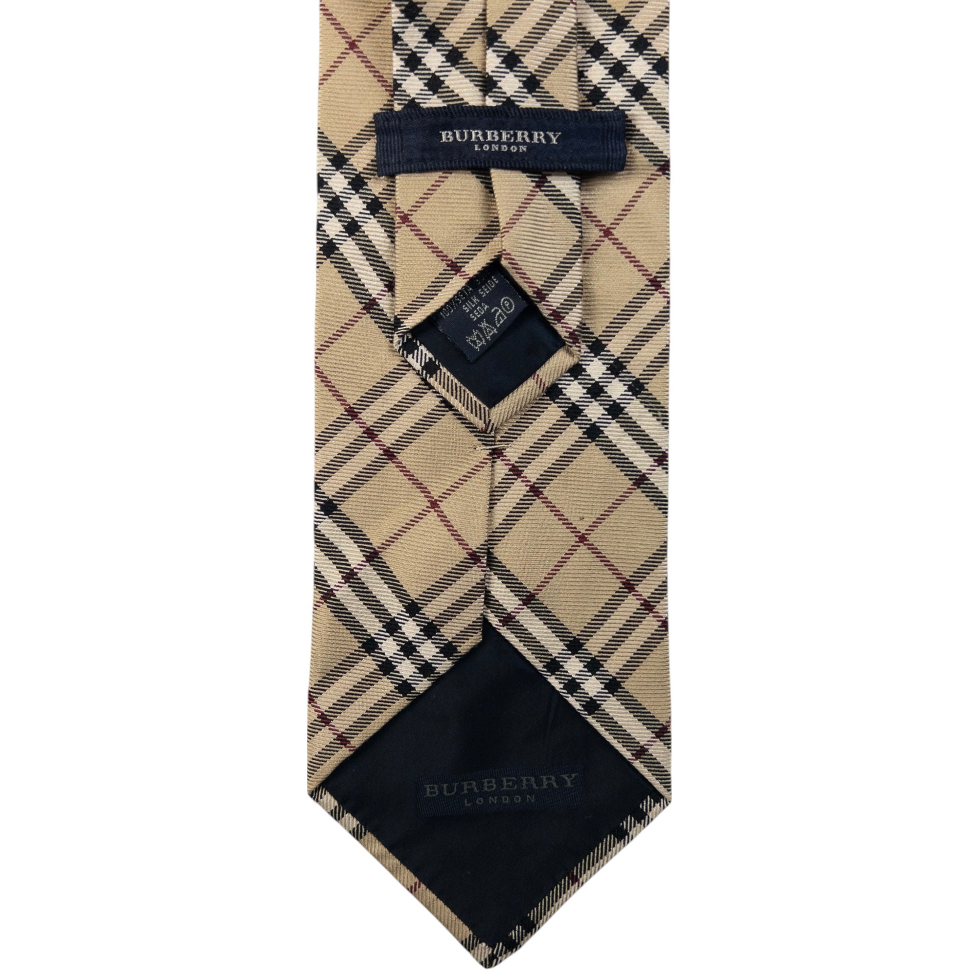 Vintage Burberry Nova Check Silk Tie