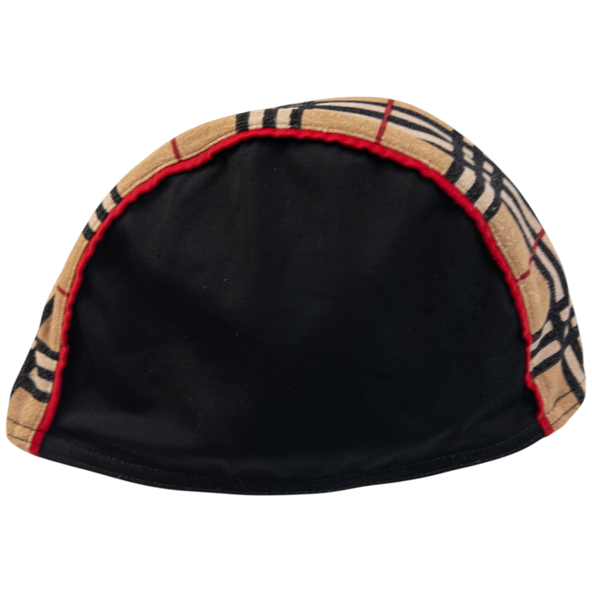 Vintage Burberry Nova Check Skull Cap Hat