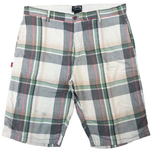 Vintage Stussy Checked Shorts Size W34