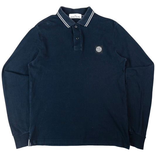 Vintage Stone Island Long Sleeve Polo Shirt Size S