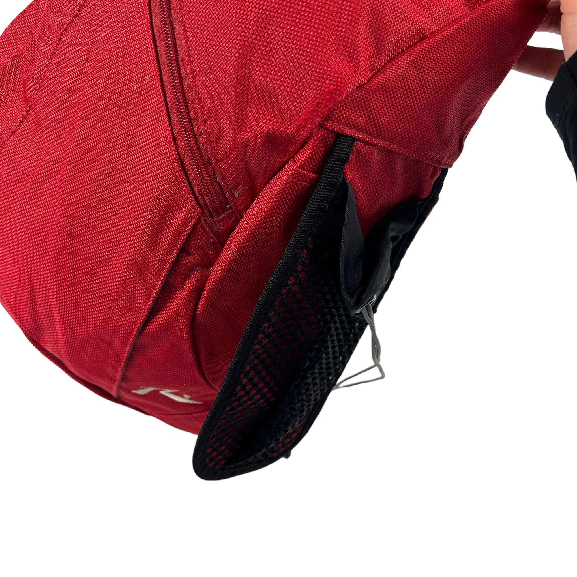Vintage Technical Red Logo Sling Bag Polyester Y2K Streetwear 