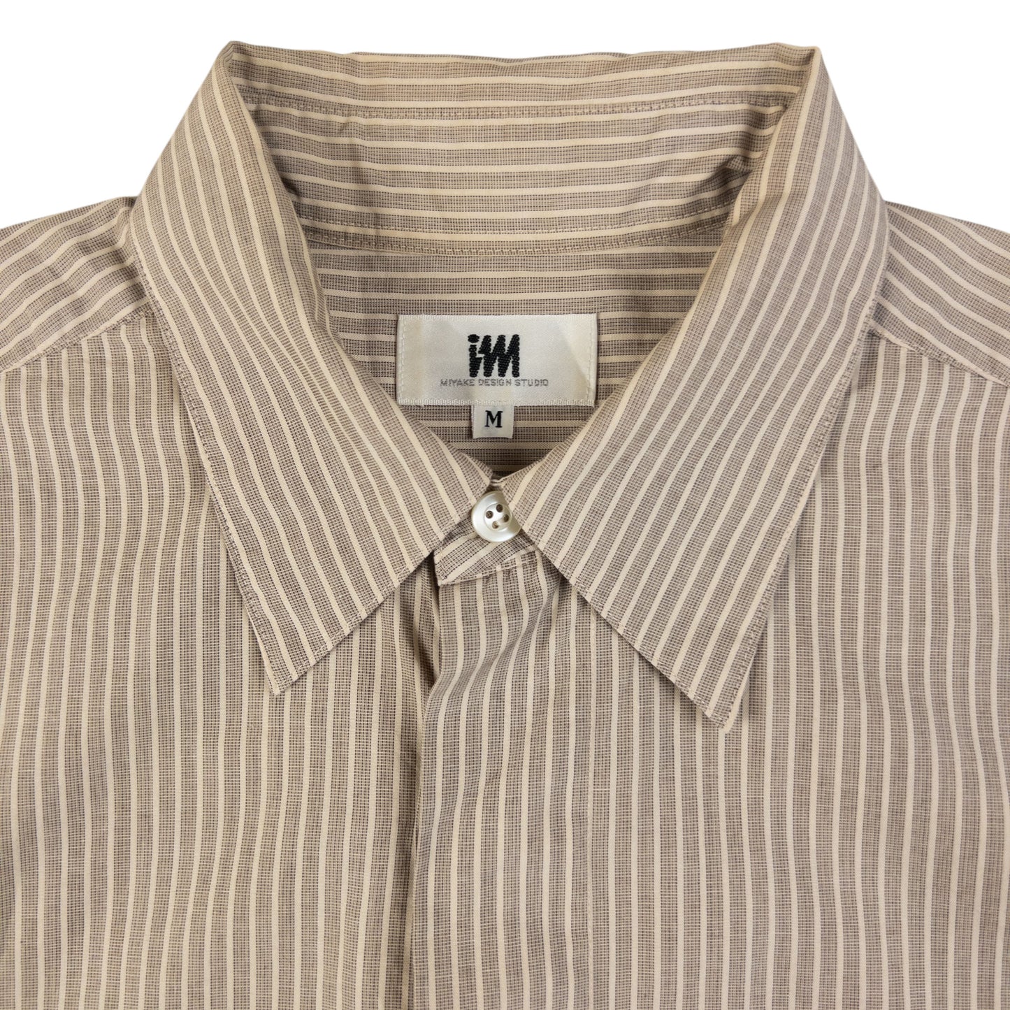 Vintage Issey Miyake Striped Long Sleeve Button Up Shirt Size M