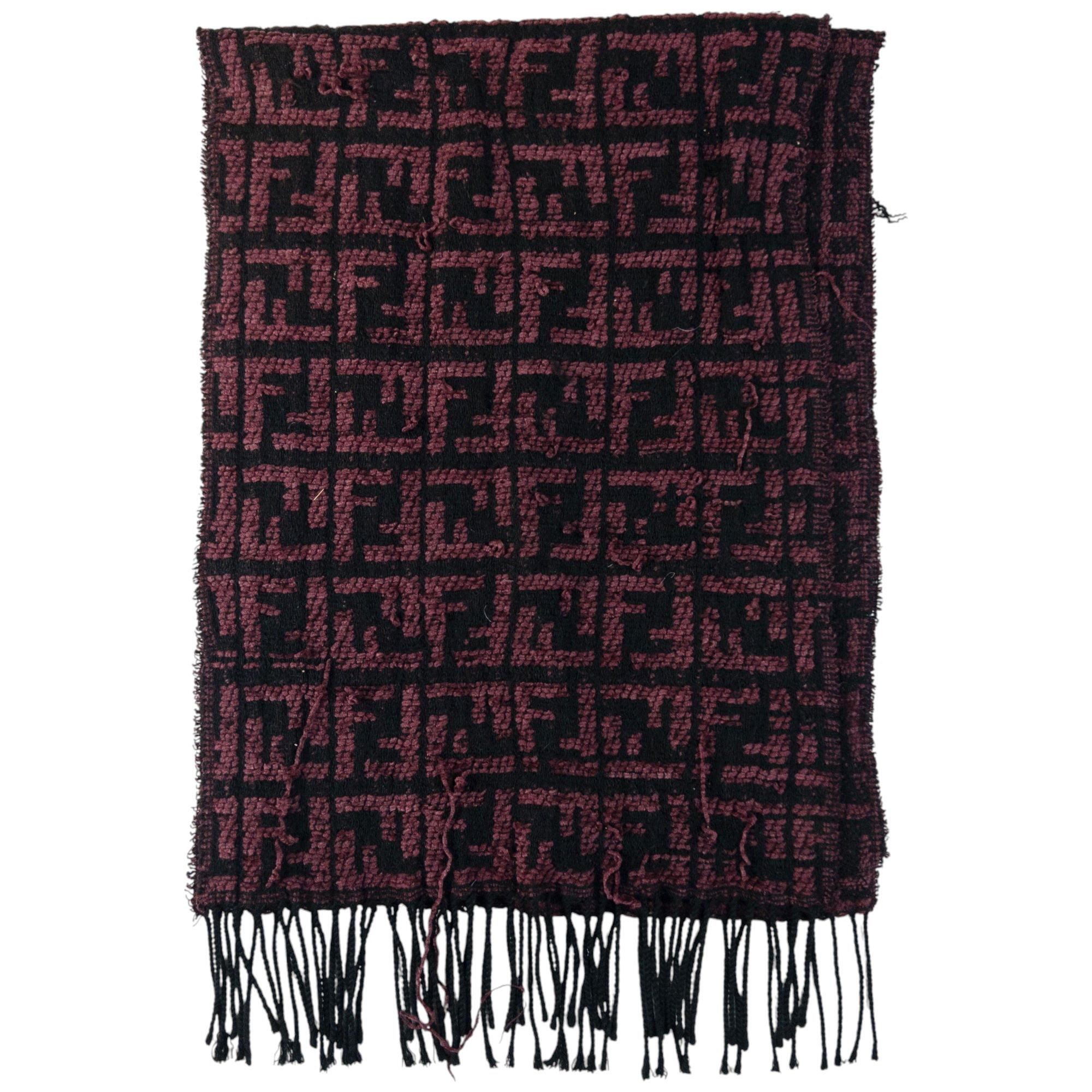 Vintage Fendi Monogram Tassel Scarf