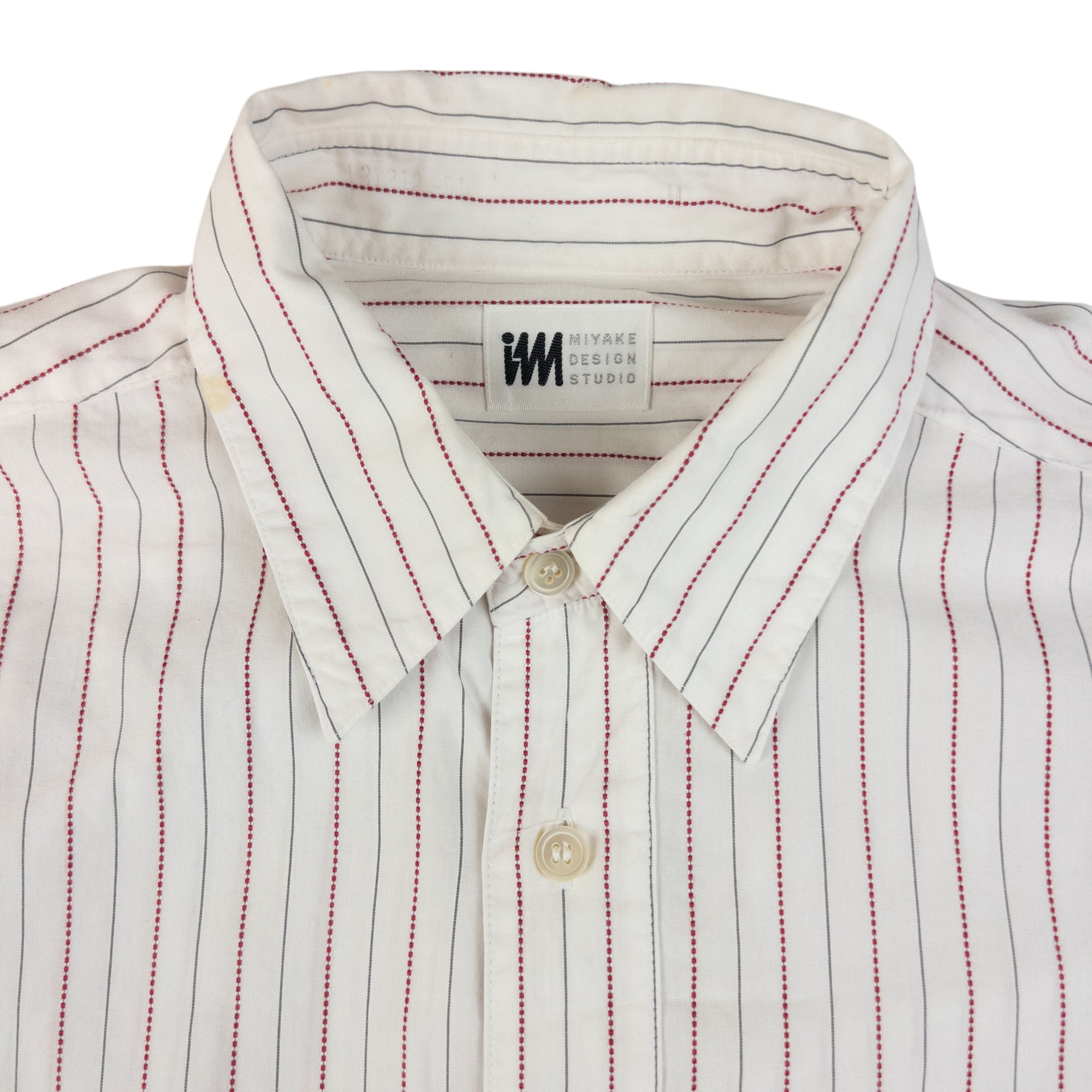 Vintage Issey Miyake Striped Long Sleeve Button Up Shirt Size M