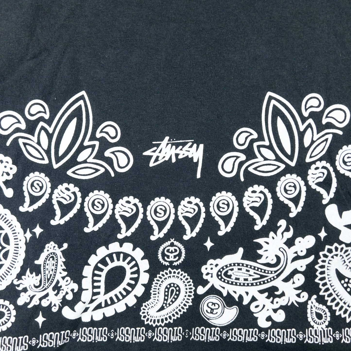 Vintage Stussy Paisley Henna Long Sleeve Graphic T Shirt Size M