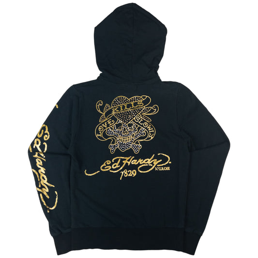 Vintage Ed Hardy Zip Up Hoodie Women's Size S