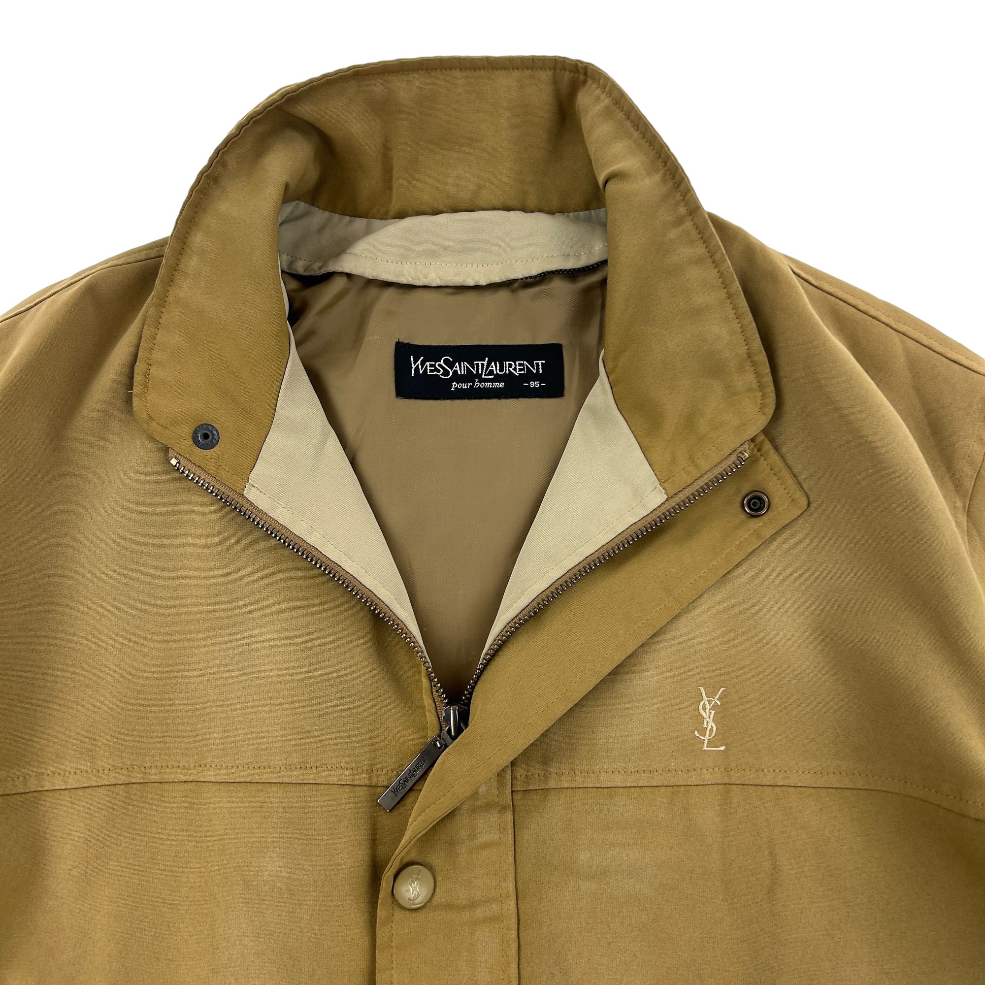 Vintage Yves Saint Laurent Tan Jacket L 90s Streetwear | Second ...