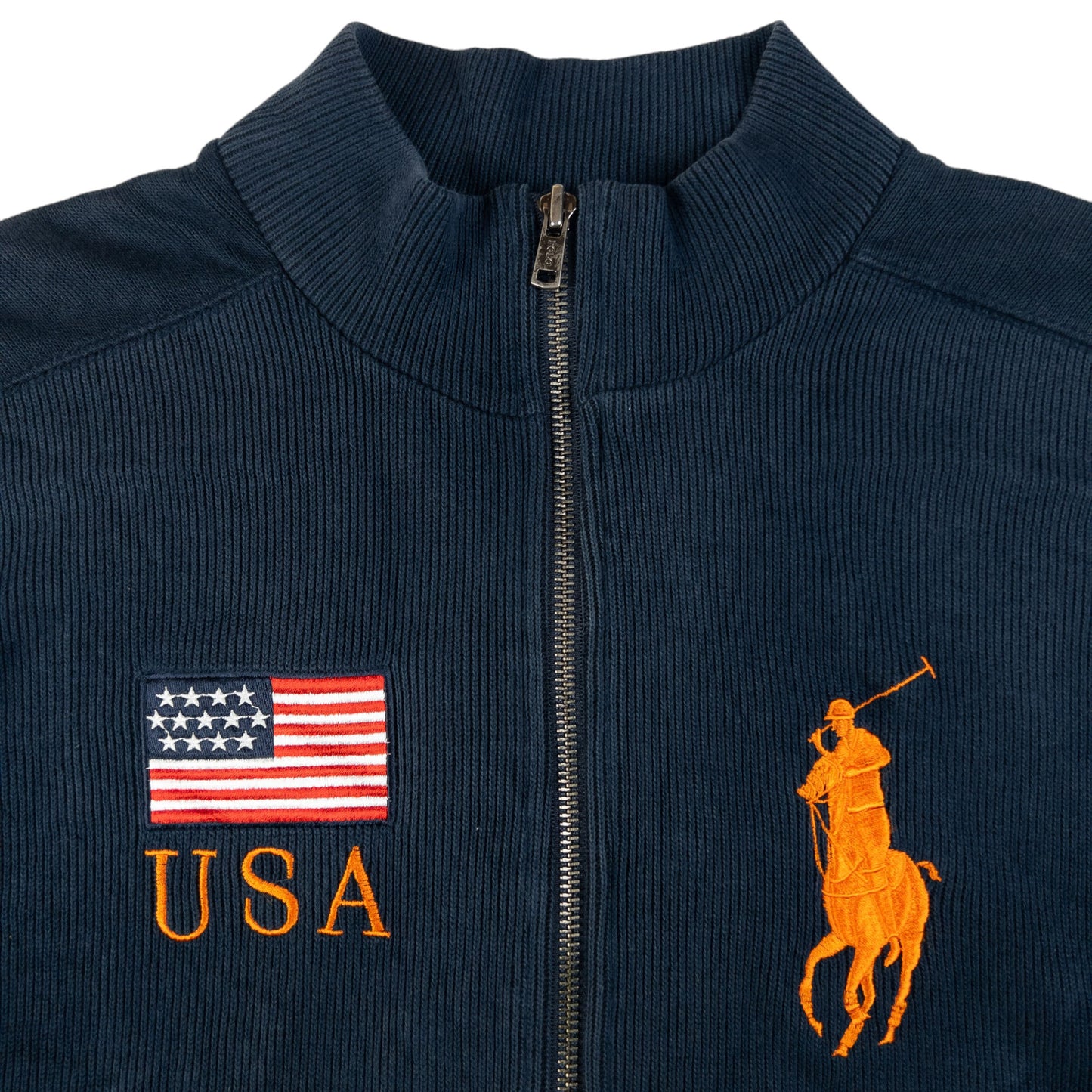 Vintage Polo Ralph Lauren USA Zip Up Sweatshirt Size M