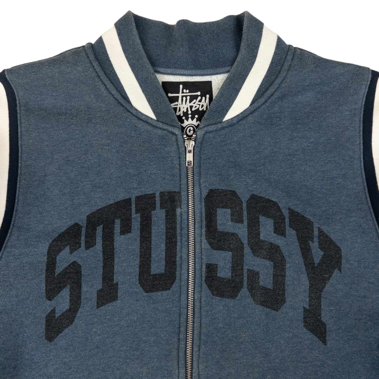 Vintage Stussy Varsity Zip Up Jacket Size XL