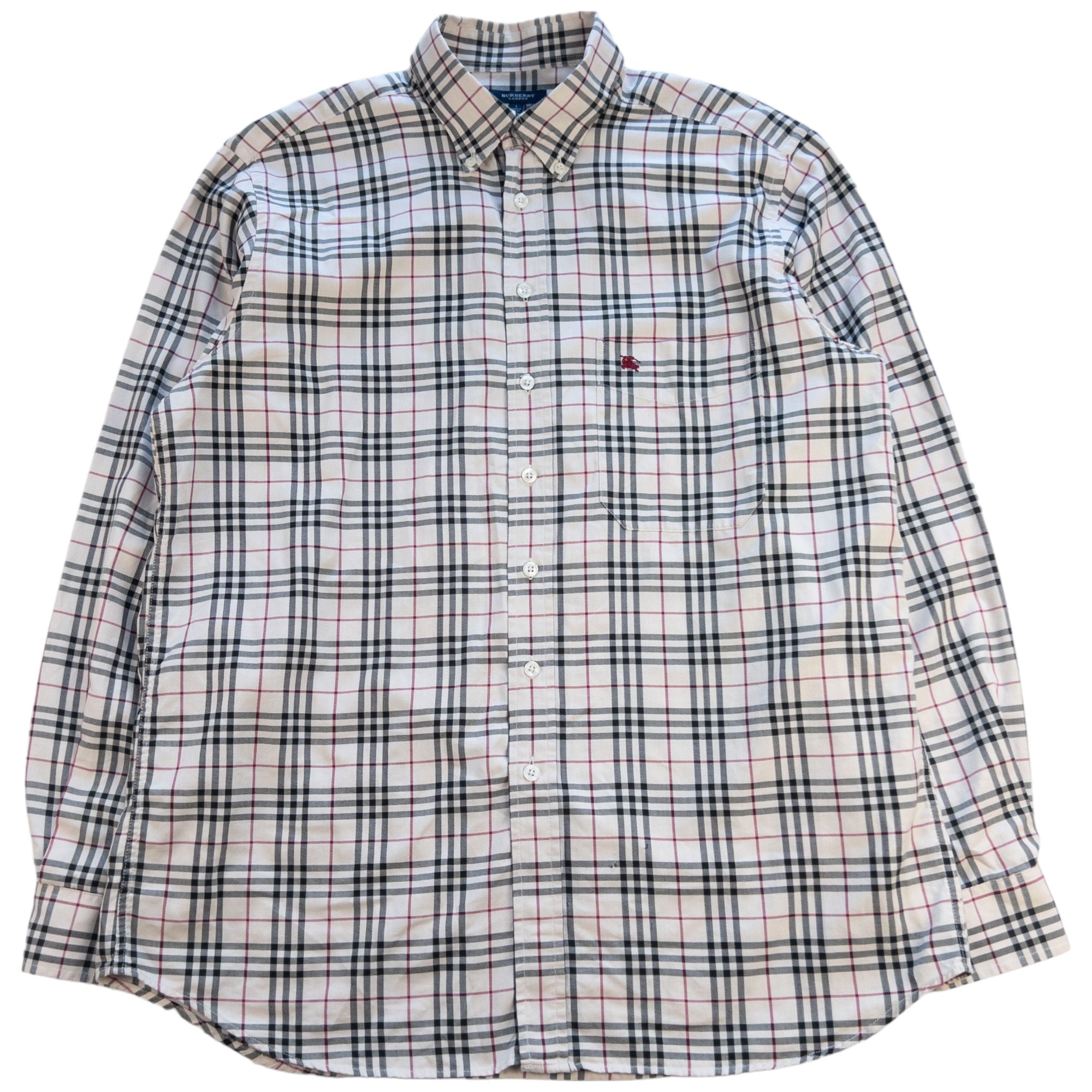 Vintage Burberry Button Up Nova Check Shirt Size L