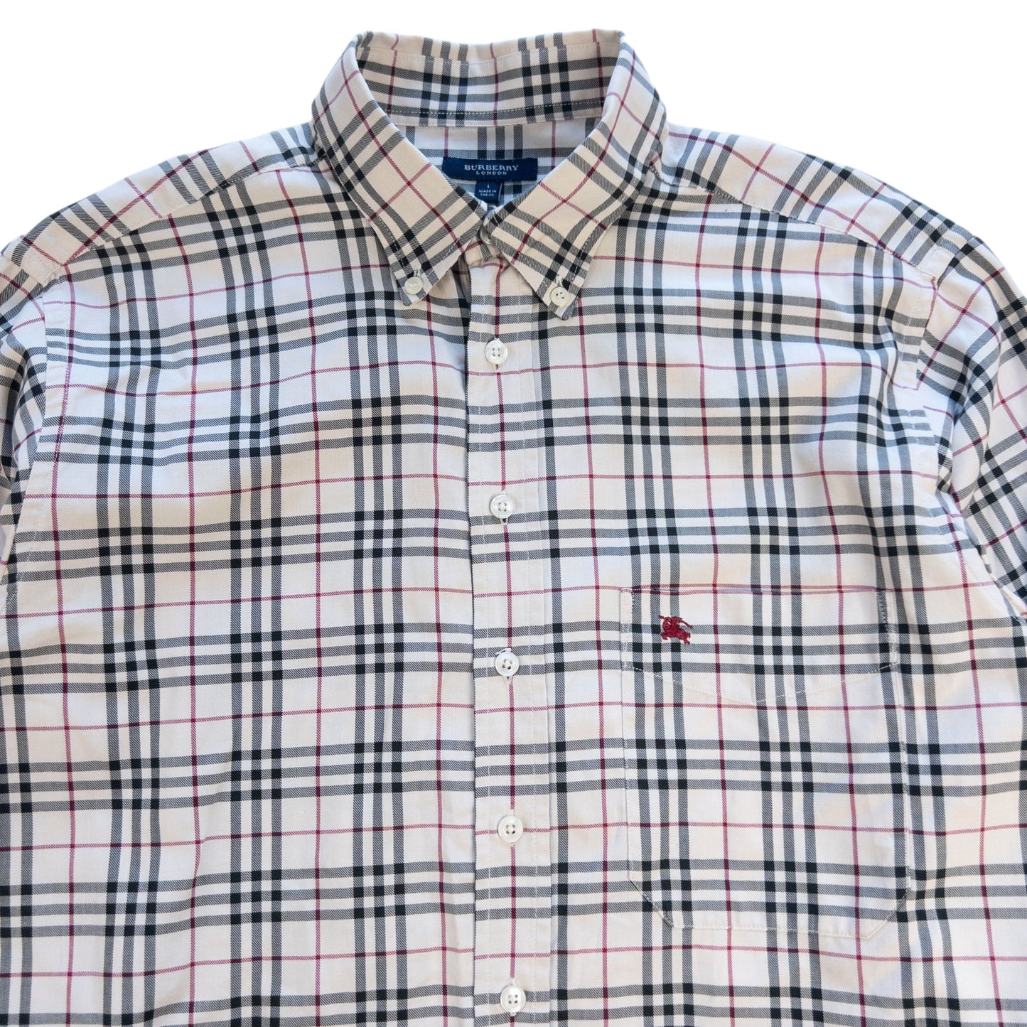 Vintage Burberry Button Up Nova Check Shirt Size L