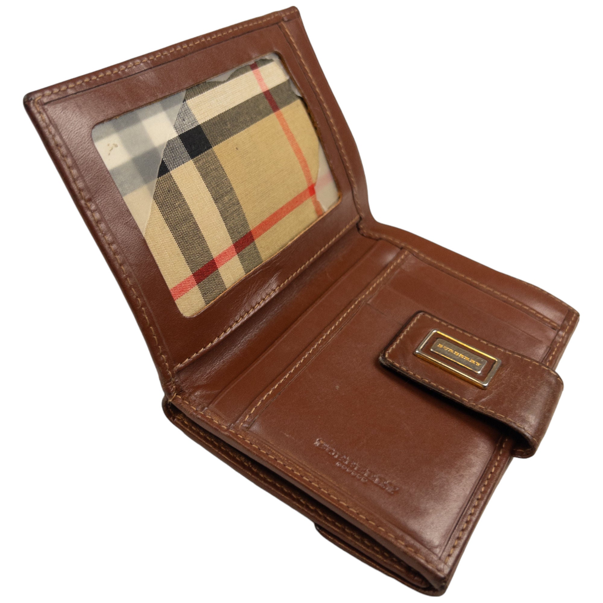 Vintage Burberry Nova Check Leather Wallet