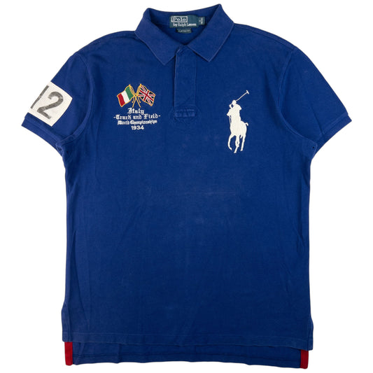 Vintage Polo Ralph Lauren Italy Track & Field Championship Polo Shirt Size M