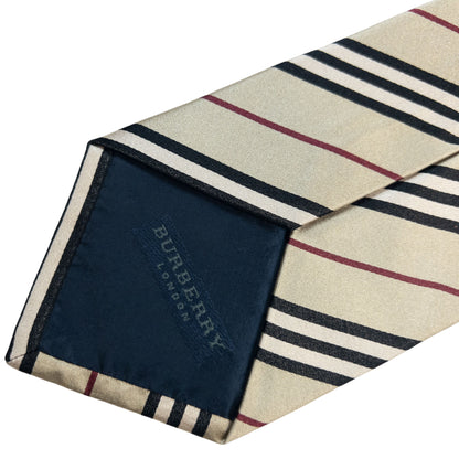 Vintage Burberry Nova Stripe Silk Tie