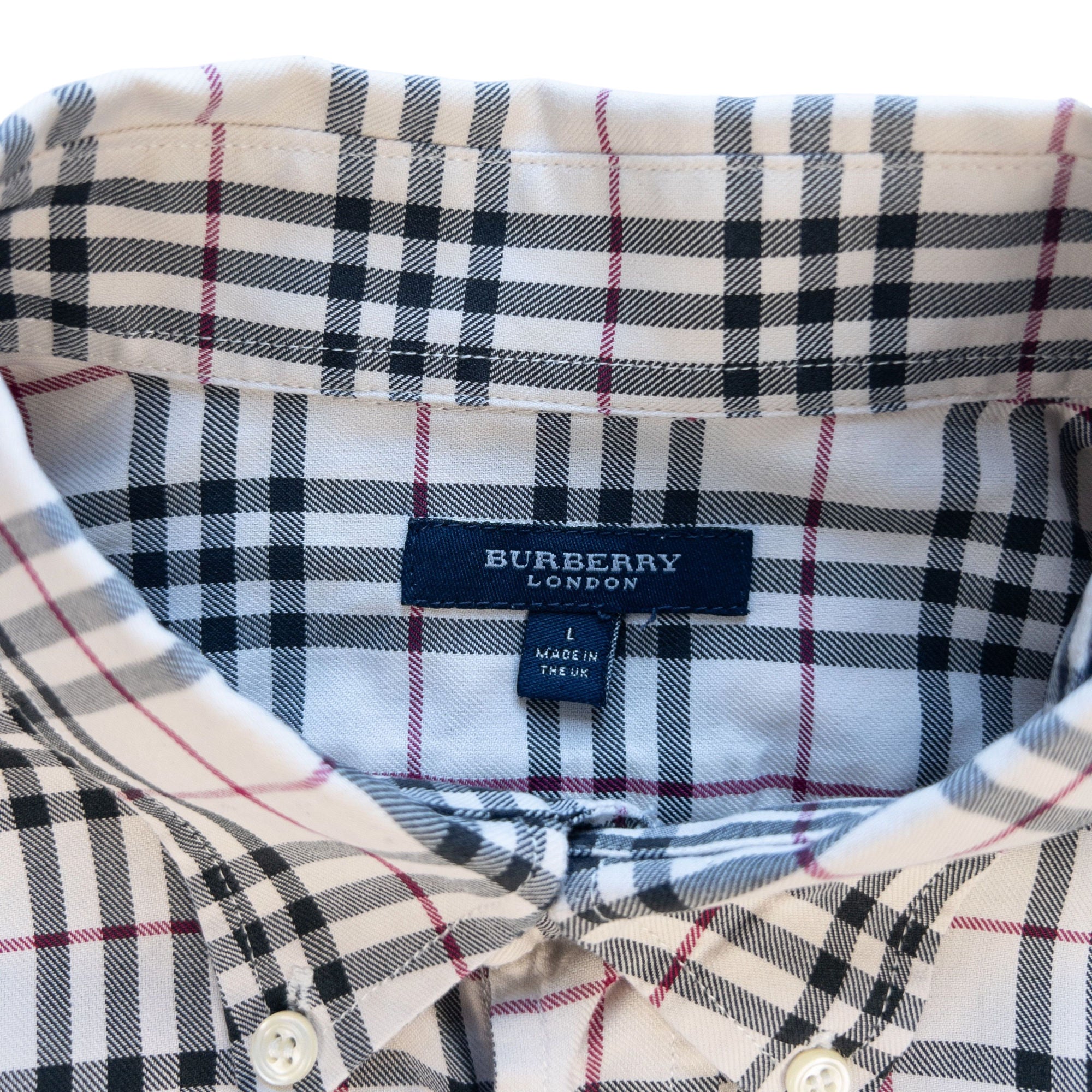 Vintage Burberry Button Up Nova Check Shirt Size L