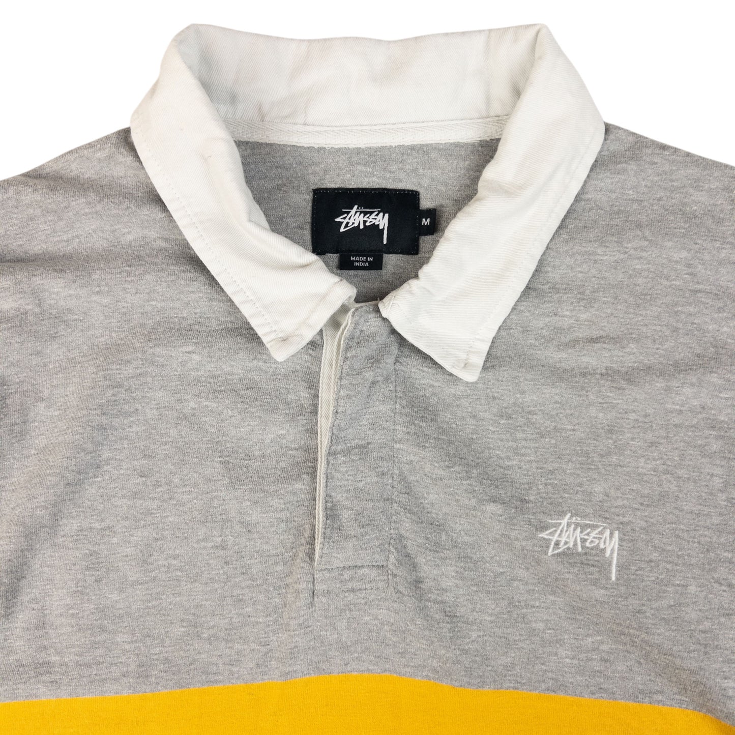 Stussy Long Sleeve Rugby Polo Shirt Size M